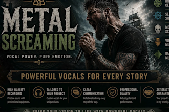 create irish celtic folk vocals for your song or project