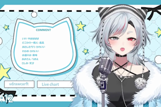 make custom vtuber model, live2d rigging, character design for streaming