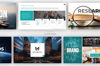 design real estate investor pitch deck and company profile