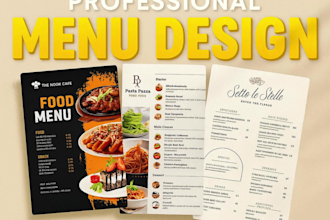 design attractive menus for your restaurant