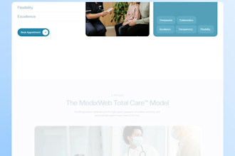 medical website, dental website and telehealth website on wix