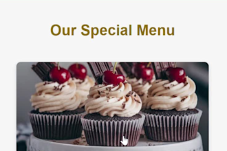 build a professional cafe or bakery website for your busines