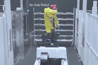 create 3d industrial machine and factory automation animation
