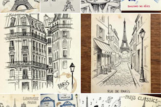 design hand drawn infographics, sketchnotes, doodle and pencil sketch art