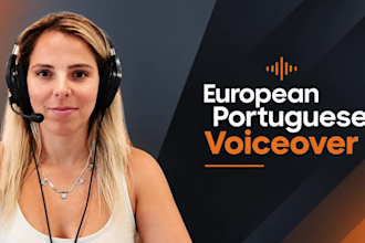 record a professional female european portuguese voice over