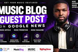 promote music article magazine music blog guest post music promotion google news