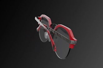 create sunglasses and eyewear design, 3d modelling and rendering animation