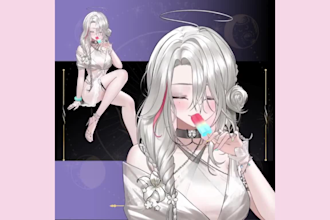design live2d vtuber, vtuber model, anime vtuber, vtuber rigging, for streaming