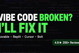 be your vibe coder to fix or rescue your vibe coded app, lovable, replit, claude