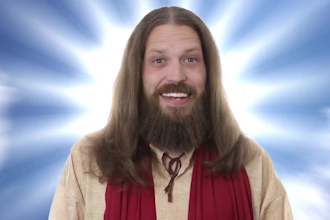 have jesus give a custom message or promo