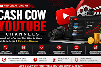 create and manage a faceless youtube automation  channel