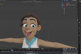 input manual rig to 3d,animate cartoon,nurbs control,hik rig,avatar shapekey,glb