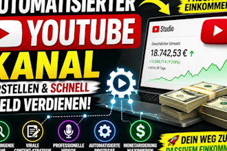 erstelle einen automatisierten youtube kanal der schnell geld verdient