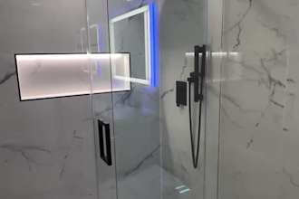 create realistic 3d bathroom design for remodel and renovation
