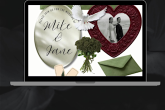 design wedding website invitation with rsvp