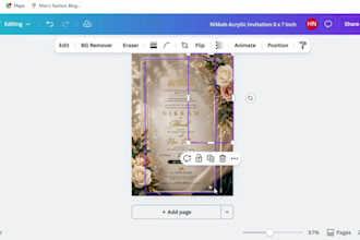 design wedding invitation, birthday invitation and printable poster