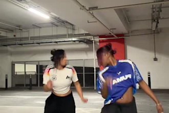 create an energetic tiktok dance challenge, viral choreography