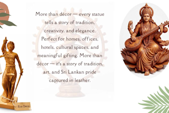 create handmade ceylon goat leather divine handicraft sculptures