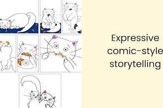 cute character illustration the sweet toothed cat