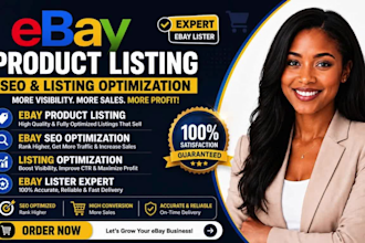 do ebay product listing, ebay SEO, ebay listing optimization, ebay lister expert