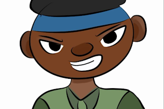 draw custom cartoon character illustration