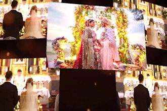 cinematic wedding slideshow video in 4k with romantic music
