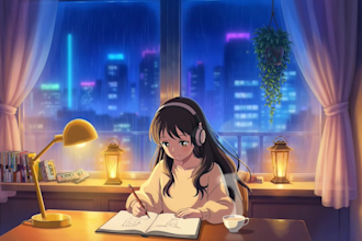 create seamless lofi anime loop animation for youtube and streams