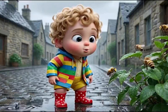 produce 3d appealing kids rhymes , kid animation video