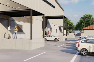 create 3d warehouse walkthrough animation, solar industrial and factory video