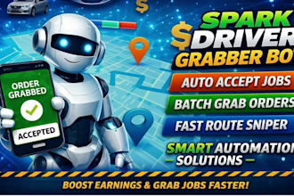 setup spark driver bot, spark delivery bot auto accept orders bot, spark