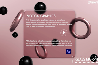 create motion graphics and UI animations in after effects