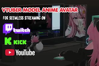 design and rig live2d vtuber model vtuber commission 2d vtuber model 2d anime