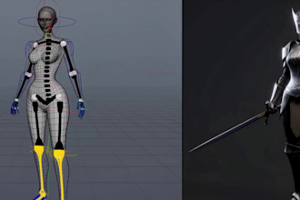 create 3d rpg character animation cycles for unity and unreal engine in blender