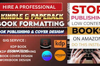 do format ebook and publish book for amazon KDP  ingramspark draft2digital lulu