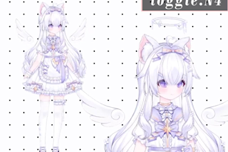 design and rig live2d vtuber model live 2d vtuber model vtuber rigging anime