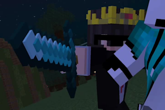 animate a cinematic 3d minecraft smp server trailer