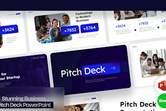 design a stunning business pitch deck powerpoint presentation