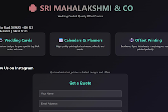 custom business dashboard, project tracker, web calculator