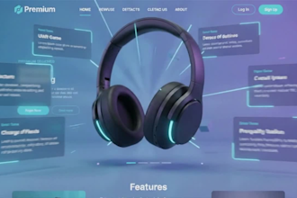 build a modern animated website with 3d effects