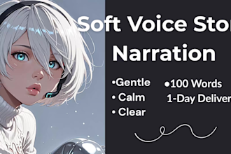 record soft voice storytelling and narration