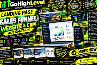 setup and manage gohighlevel website, emails SMS automation sales funnel expert