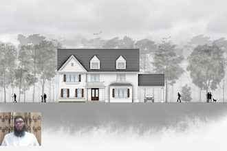 photoshop rendering design of sections elevations