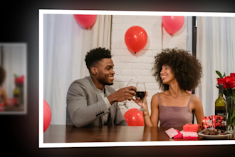 design a beautiful slideshow video and photo slideshow for valentines day