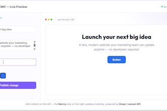 build a headless cms website with next js and laravel or strapi
