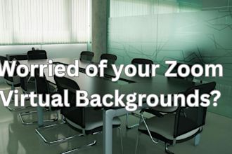 design office mockups and custom zoom virtual backgrounds in just 6 hrs