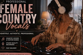 record a pro female country vocal in the style of trisha yearwood