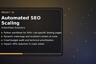 provide a full technical SEO audit and data driven growth strategy