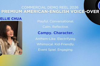 record a young conversational female voice over