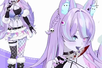design and rig live2d vtuber model 3d vtuber model vtuber rigging male vtuber