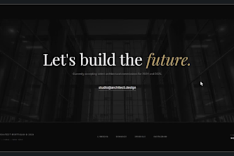 design a modern architecture portfolio website